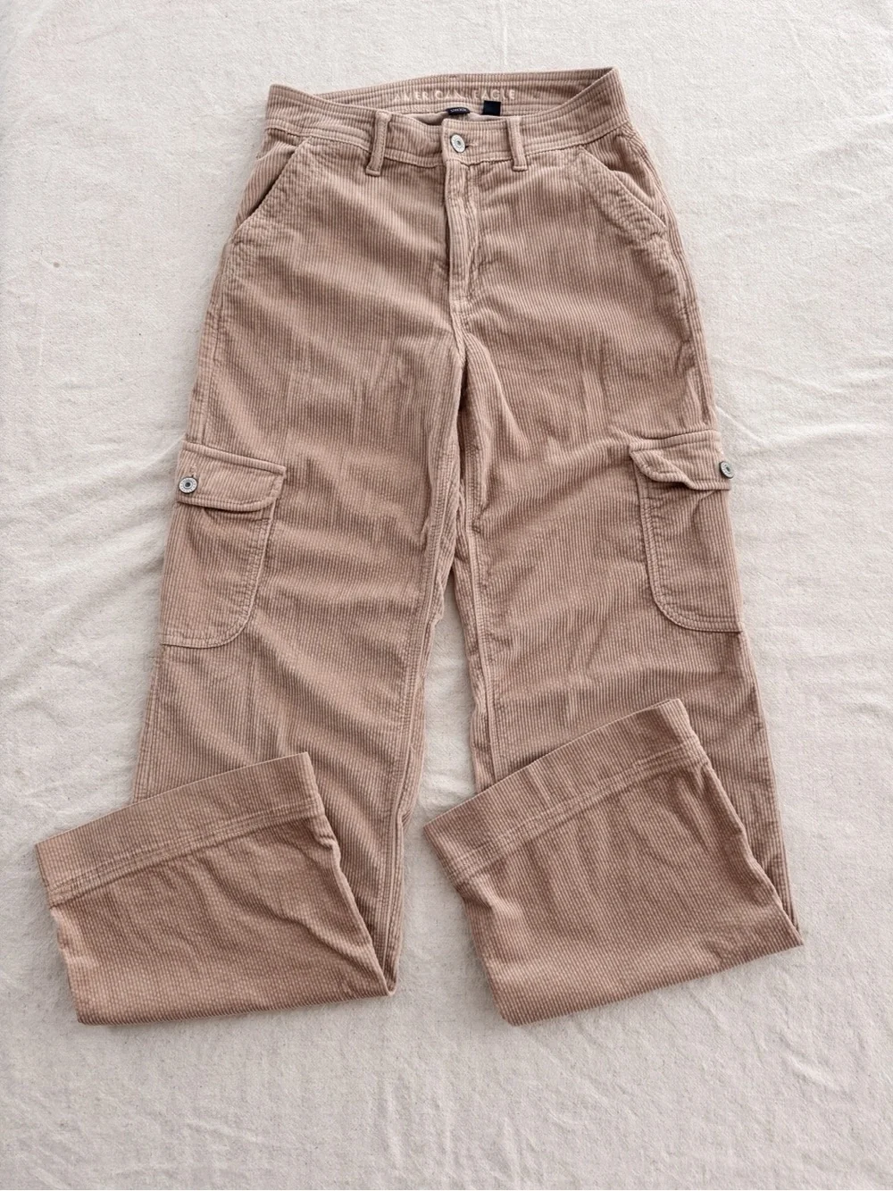 American Eagle Cargo Corduroy Wide Leg Pants Size 0